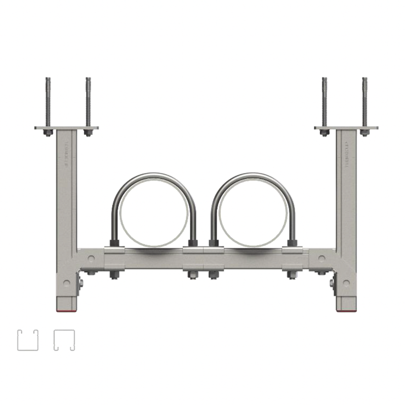 Хомут U-образный TUB L D252 (245-252)  M12 (10 шт/кор)